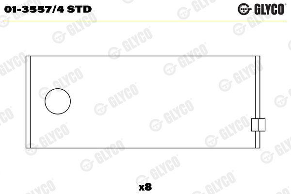 Bronzina di biella - 01-3557/4 STD GLYCO
