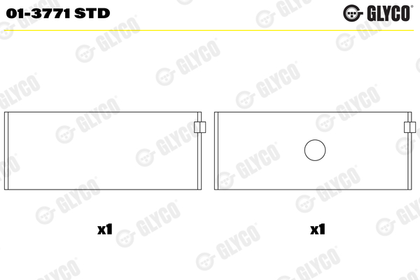 Bronzina di biella - 01-3771 STD GLYCO