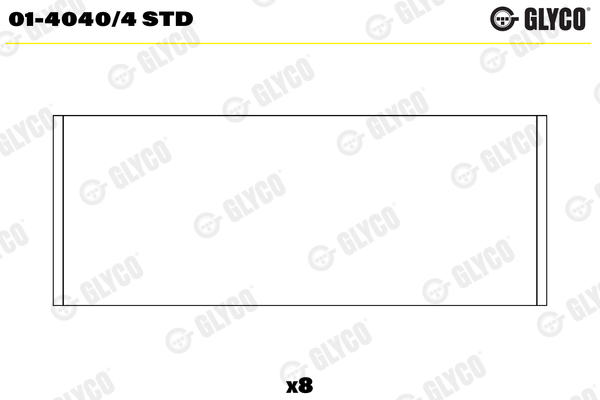Bronzina di biella - 01-4040/4 STD GLYCO