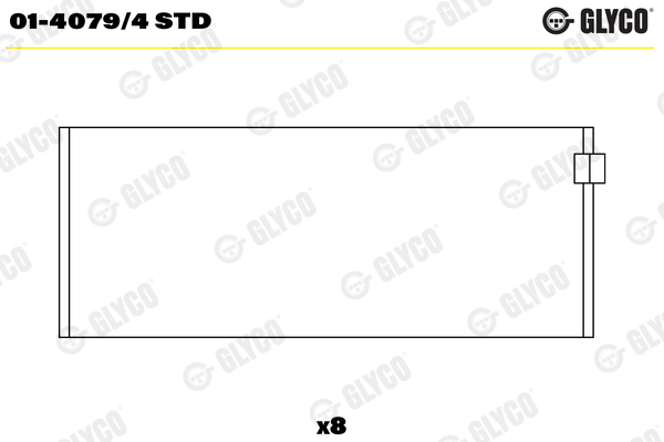 Bronzina di biella - 01-4079/4 STD GLYCO