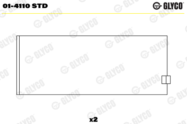 Bronzina di biella - 01-4110 STD GLYCO