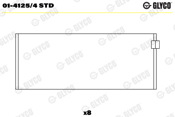 Big End Bearings - 01-4125/4 STD GLYCO
