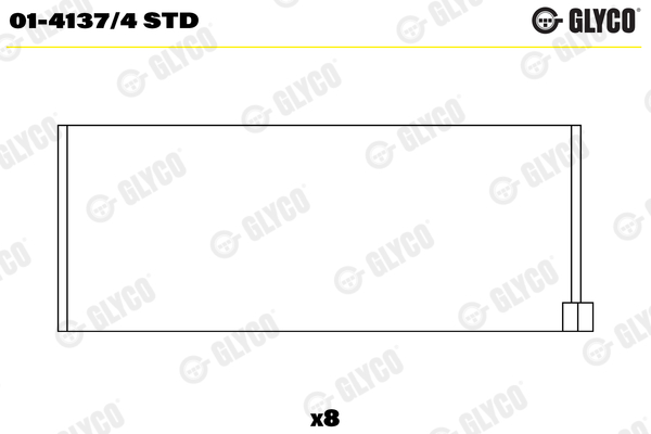 Big End Bearings - 01-4137/4 STD GLYCO