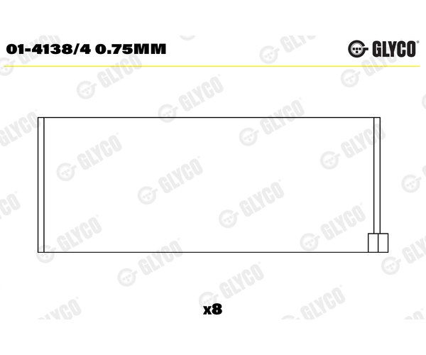 Big End Bearings - 01-4138/4 0.75MM GLYCO