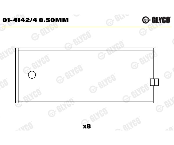 Big End Bearings - 01-4142/4 0.50MM GLYCO