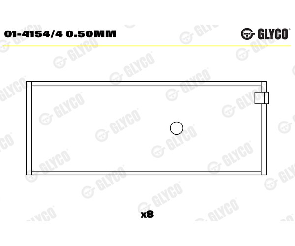 Шатунный подшипник - 01-4154/4 0.50MM GLYCO