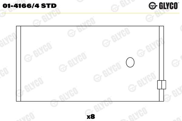 Шатунный подшипник - 01-4166/4 STD GLYCO