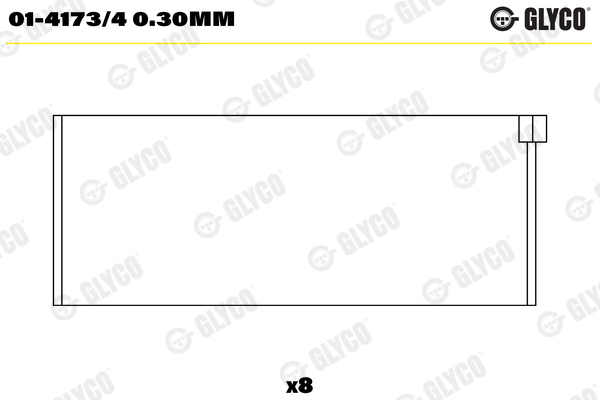 Big End Bearings - 01-4173/4 0.30MM GLYCO