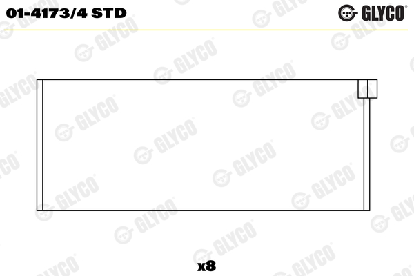Bronzina di biella - 01-4173/4 STD GLYCO