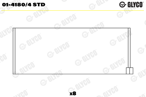 Bronzina di biella - 01-4180/4 STD GLYCO