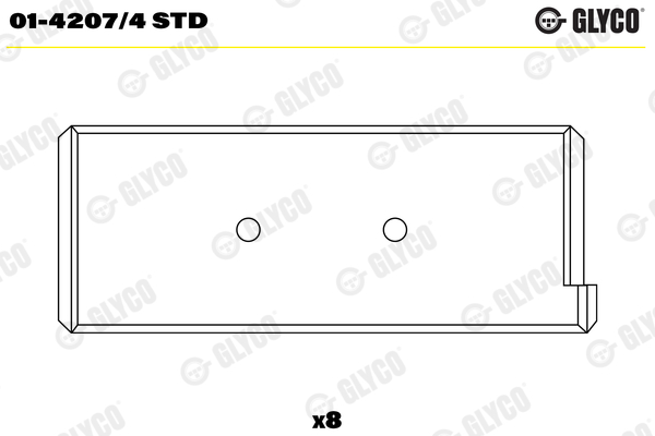Big End Bearings - 01-4207/4 STD GLYCO