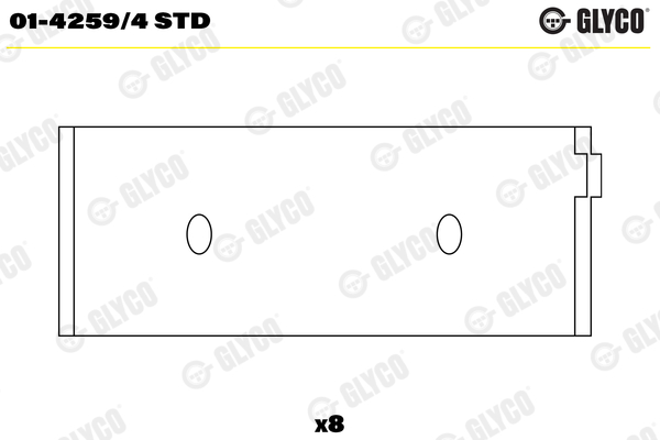 Bronzina di biella - 01-4259/4 STD GLYCO