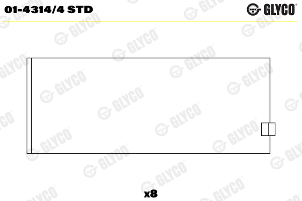 Big End Bearings - 01-4314/4 STD GLYCO