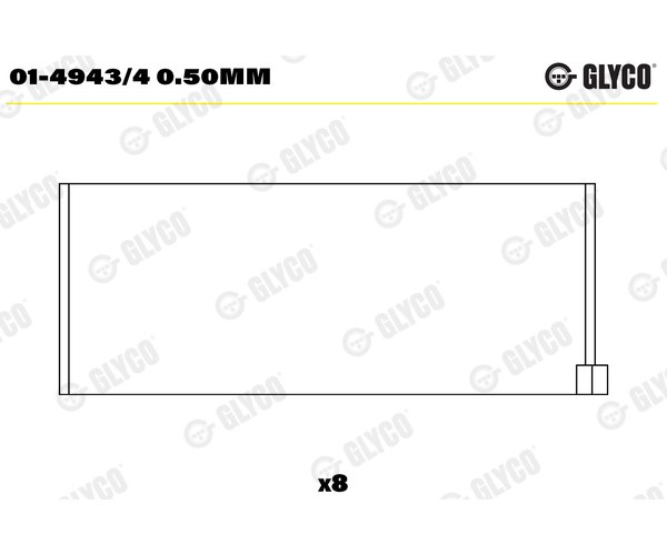 Big End Bearings - 01-4943/4 0.50MM GLYCO