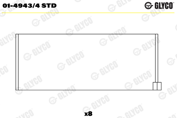 Bronzina di biella - 01-4943/4 STD GLYCO