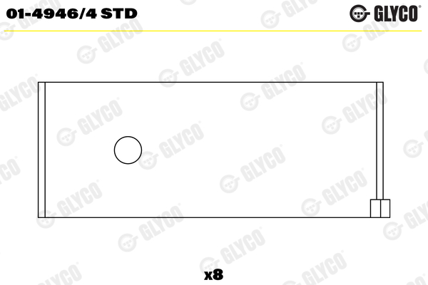 Bronzina di biella - 01-4946/4 STD GLYCO