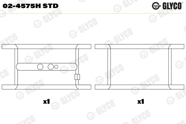 Cuscinetto albero a gomiti - 02-4575H STD GLYCO
