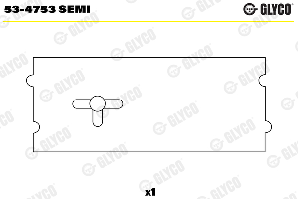 Supporto albero a camme - 53-4753 SEMI GLYCO