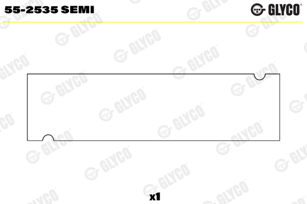 Bronzina cuscinetto, Biella - 55-2535 SEMI GLYCO