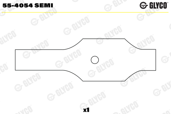 Bronzina cuscinetto, Biella - 55-4054 SEMI GLYCO