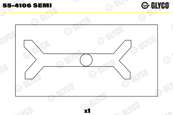Bronzina cuscinetto, Biella - 55-4106 SEMI GLYCO
