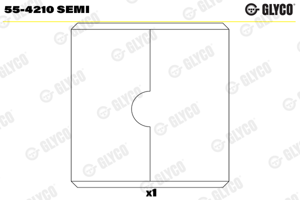Bronzina cuscinetto, Biella - 55-4210 SEMI GLYCO