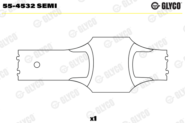 Bronzina cuscinetto, Biella - 55-4532 SEMI GLYCO