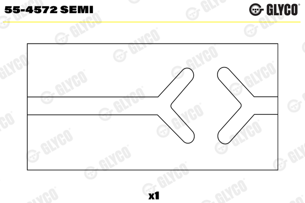 Bronzina cuscinetto, Biella - 55-4572 SEMI GLYCO
