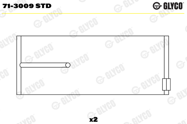 Big End Bearings - 71-3009 STD GLYCO