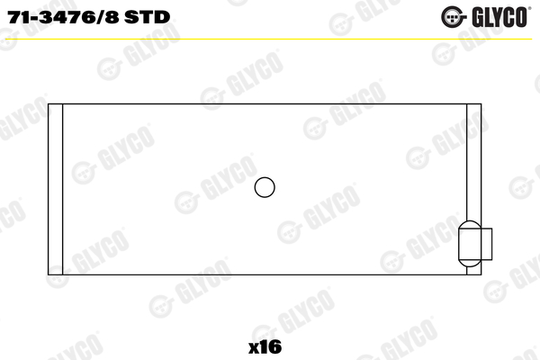 Bronzina di biella - 71-3476/8 STD GLYCO