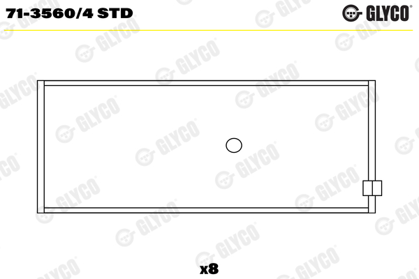 Big End Bearings - 71-3560/4 STD GLYCO