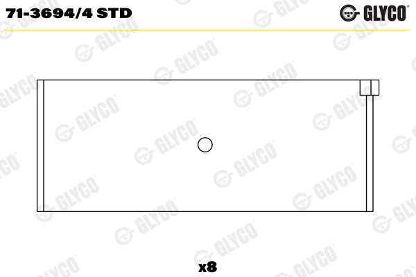 Big End Bearings - 71-3694/4 STD GLYCO