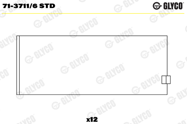 Bronzina di biella - 71-3711/6 STD GLYCO