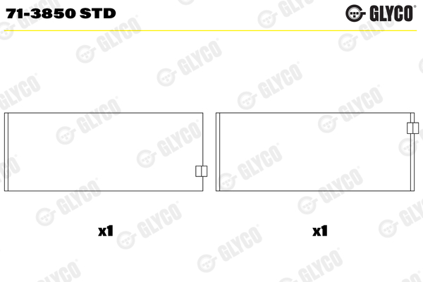 Bronzina di biella - 71-3850 STD GLYCO