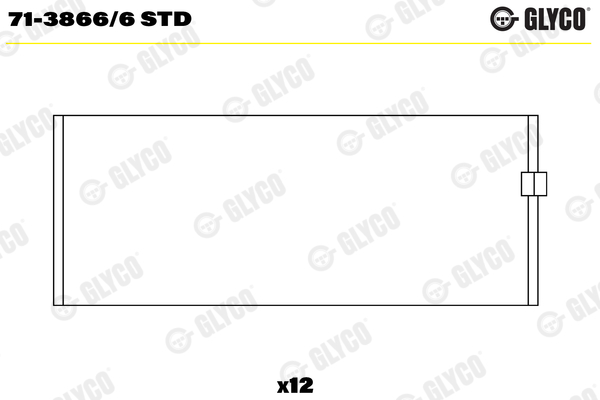 Big End Bearings - 71-3866/6 STD GLYCO