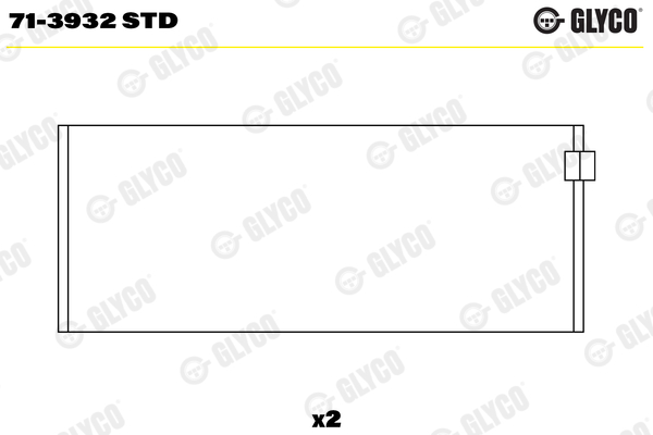 Big End Bearings - 71-3932 STD GLYCO