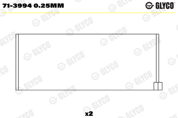 Big End Bearings - 71-3994 0.25MM GLYCO