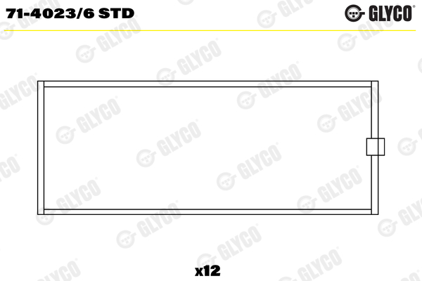 Bronzina di biella - 71-4023/6 STD GLYCO