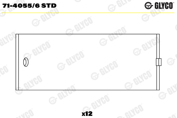 Bronzina di biella - 71-4055/6 STD GLYCO