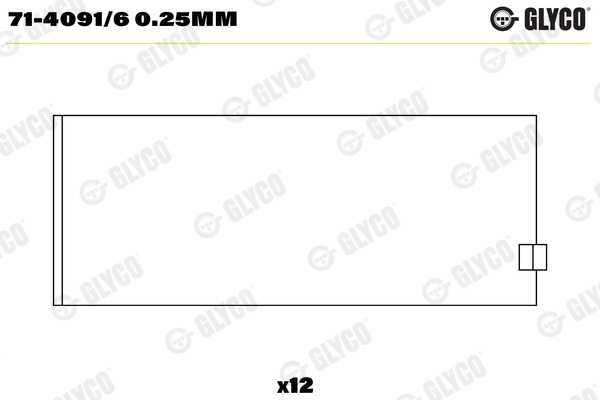 Pleuellager - 71-4091/6 0.25MM GLYCO