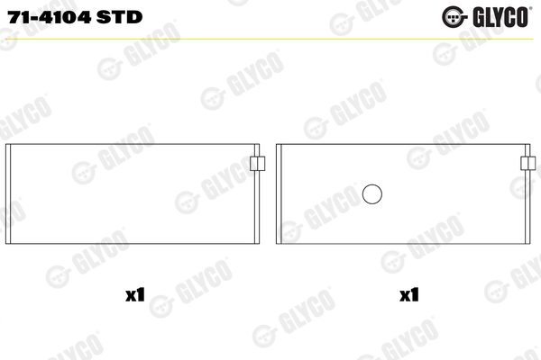 Bronzina di biella - 71-4104 STD GLYCO