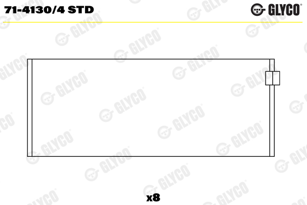 Bronzina di biella - 71-4130/4 STD GLYCO