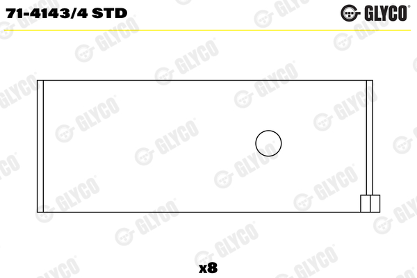 Big End Bearings - 71-4143/4 STD GLYCO