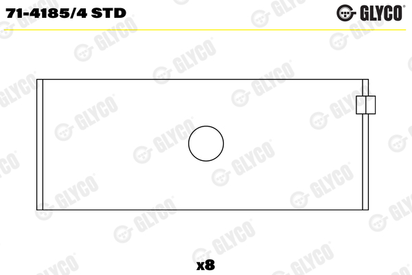 Big End Bearings - 71-4185/4 STD GLYCO