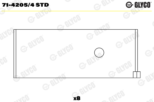 Big End Bearings - 71-4205/4 STD GLYCO