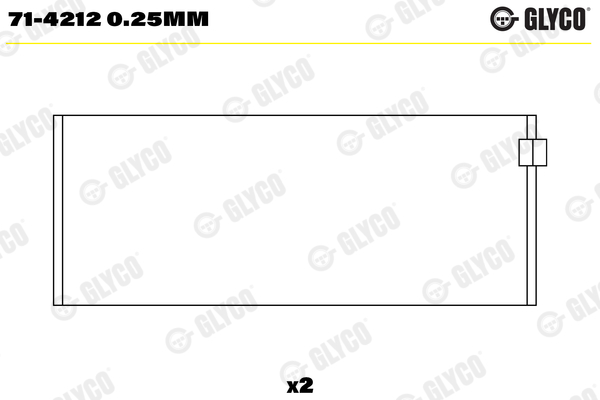 Bronzina di biella - 71-4212 0.25MM GLYCO