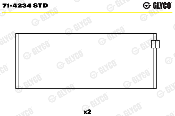 Bronzina di biella - 71-4234 STD GLYCO