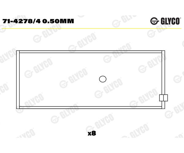 Big End Bearings - 71-4278/4 0.50MM GLYCO
