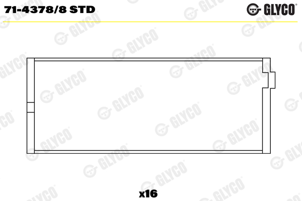 Bronzina di biella - 71-4378/8 STD GLYCO
