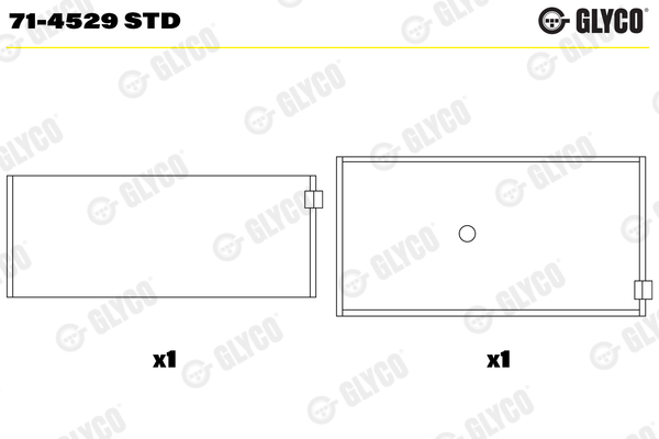 Bronzina di biella - 71-4529 STD GLYCO